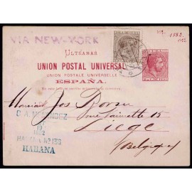 1882 ED. 11ck us Enteros Postales Cuba