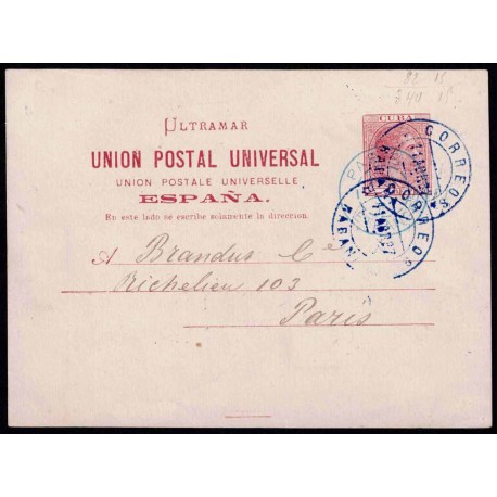 1882 ED. 11c us Enteros Postales Cuba