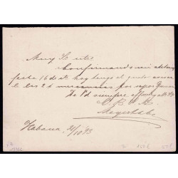 1882 ED. 13i us Enteros Postales Cuba