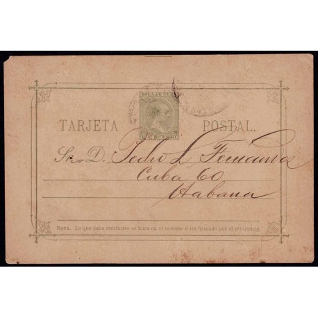 1890 ED. 25c us Enteros Postales Cuba