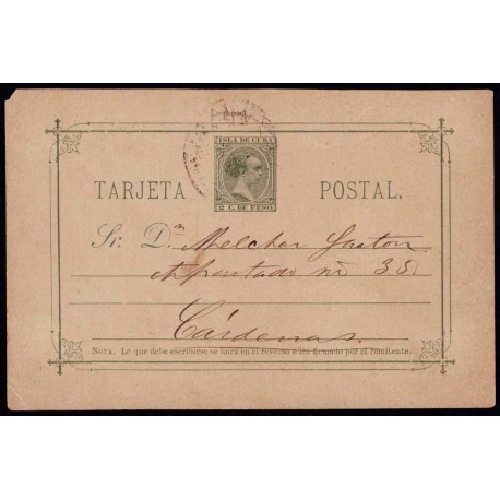 1890 ED. 25Acf us Enteros Postales Cuba