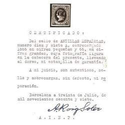 1866 ED. Cuba 17A *