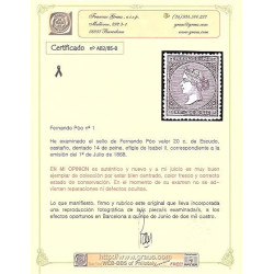 1868 ED. Fernando Poo 1 *
