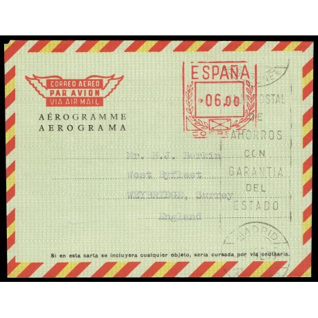 1967-1974 ED. 101 us Aerogramas