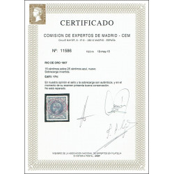 1907 ED. Río de Oro 17hi *
