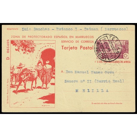 1944 ED. 089 us Enteros Postales Marruecos