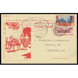 1944 ED. 089 us Enteros Postales Marruecos