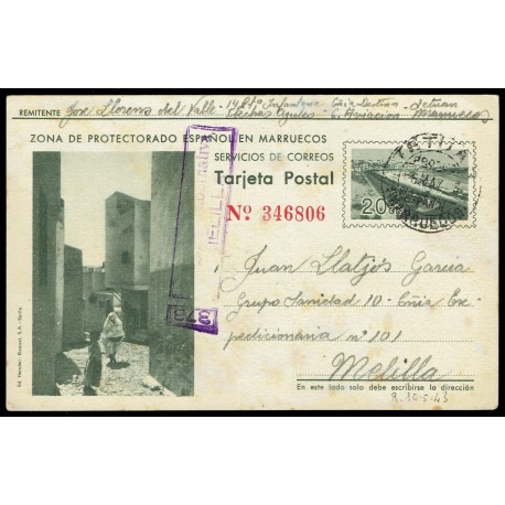 1942 ED. 37 us Enteros Postales Marruecos