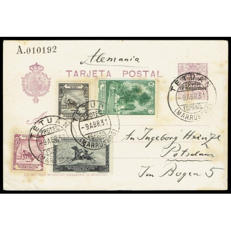 1924 ED. 15 us Enteros Postales Marruecos