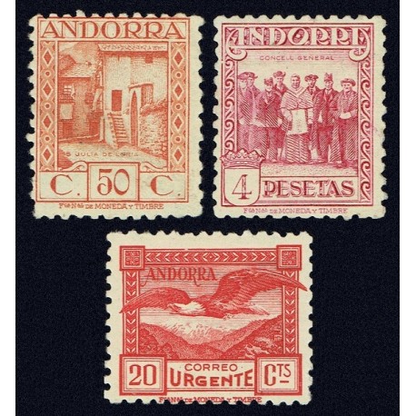 1931 ED. Andorra 23dN, 25dN/27dN **/*