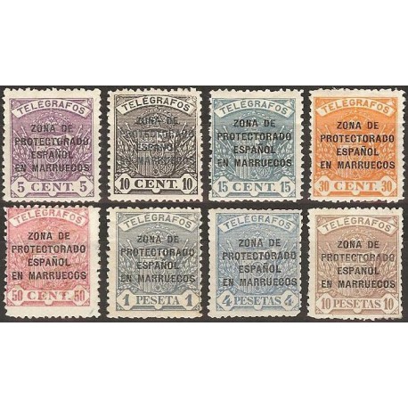 1923 ED. Marruecos Telégrafos 17/24 *