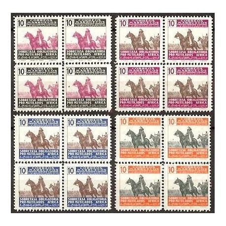 1945 ED. Marruecos Beneficencia 32/35 ** [x4]
