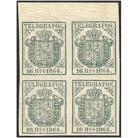 1864 ED. Telégrafos 3 * [x4]