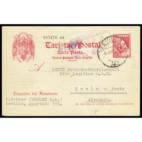 1939 ED. 84 us Tarjetas Entero Postales