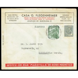 1941-1956 ED. 123 us Enteros Postales Privados