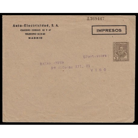 1941-1956 ED. 117 us Enteros Postales Privados