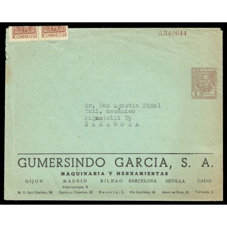 1941-1956 ED. 116 us Enteros Postales Privados