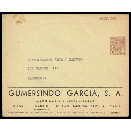 1941-1956 ED. 116 us Enteros Postales Privados