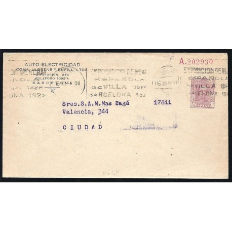 1925-1931 ED. 41 us Enteros Postales Privados