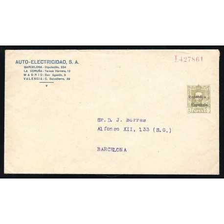 1931-1939 ED. 56 us Enteros Postales Privados