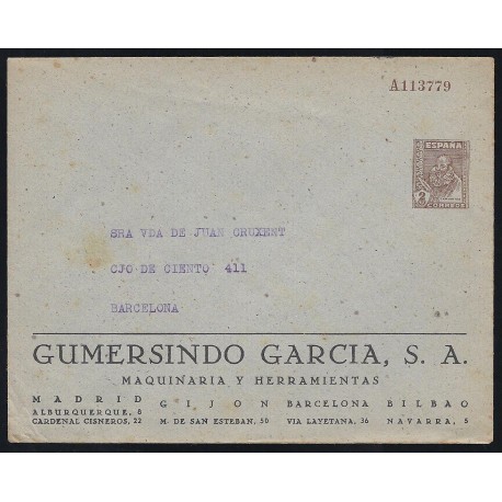 1941-1956 ED. 116 us Enteros Postales Privados