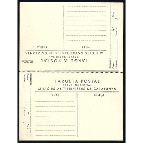 Tarjeta Postal de Campaña - Milicias Antifascistas de Catalunya