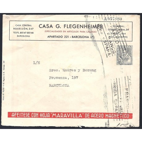 1941-1956 ED. 123 us Enteros Postales Privados
