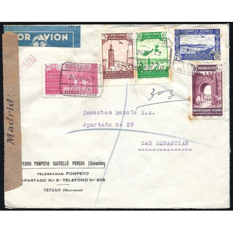 Colonias Españolas ED. Marruecos 186, 187, 191, 240, Benef. 14