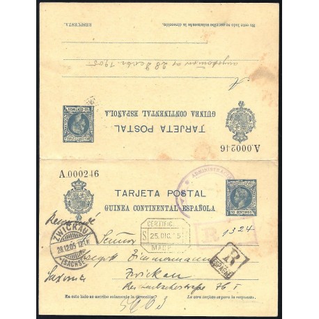 1905 ED. 4 us Enteros Postales Guinea