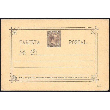 1892 ED. 06C * Enteros Postales Filipinas