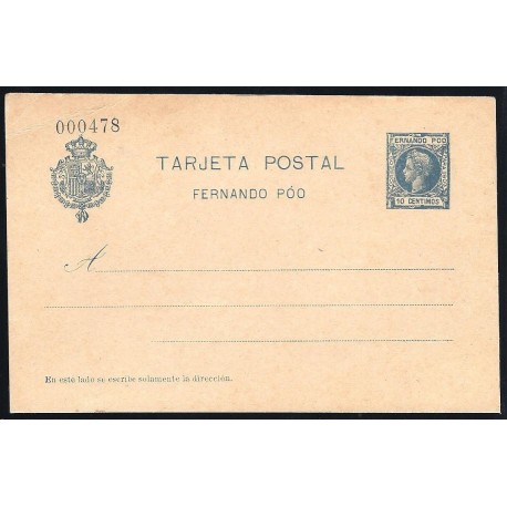 1903 ED. 17 * Enteros Postales Fernando Poo