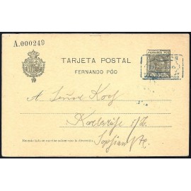 1907 ED. 21 MF Enteros Postales Fernando Poo