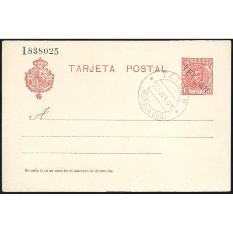 1908 ED. 02 MF Enteros Postales Marruecos