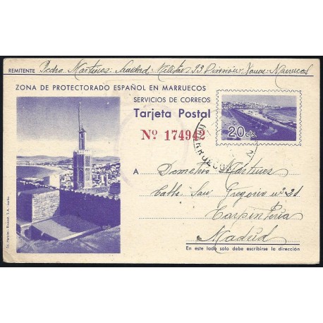 1942 ED. 34 us Enteros Postales Marruecos