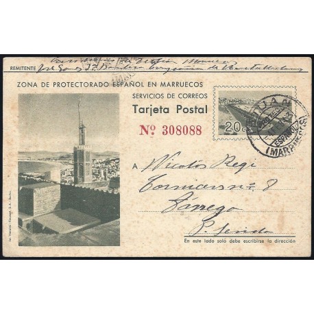 1942 ED. 36 us Enteros Postales Marruecos