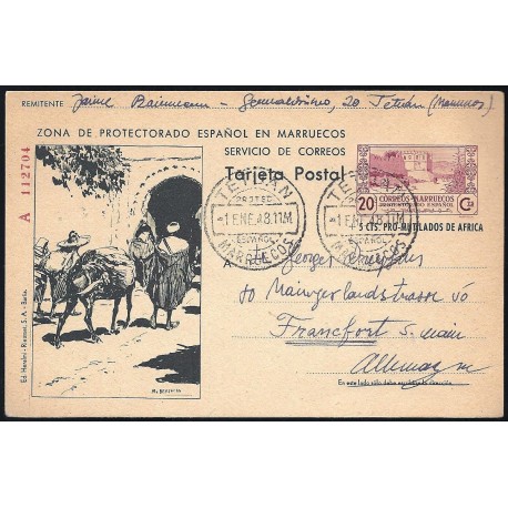 1944 ED. 52 us Enteros Postales Marruecos
