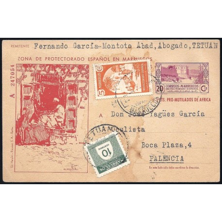 1944 ED. 71 us Enteros Postales Marruecos