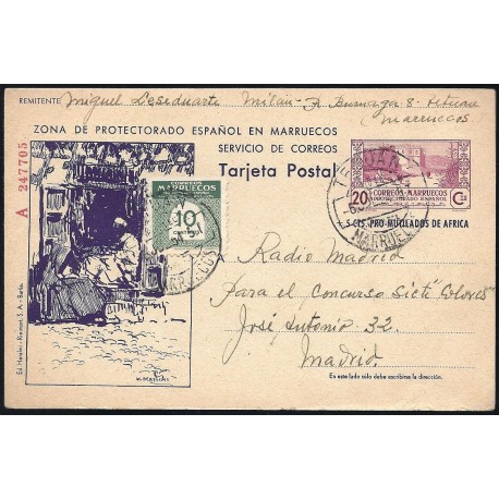 1944 ED. 72 us Enteros Postales Marruecos