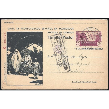 1944 ED. 82 us Enteros Postales Marruecos