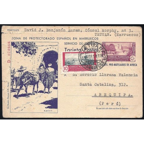 1944 ED. 90 us Enteros Postales Marruecos