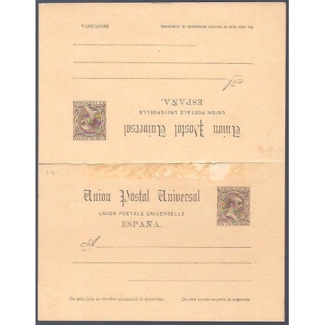 1889 ED. Tarjetas Entero Postales 24 *